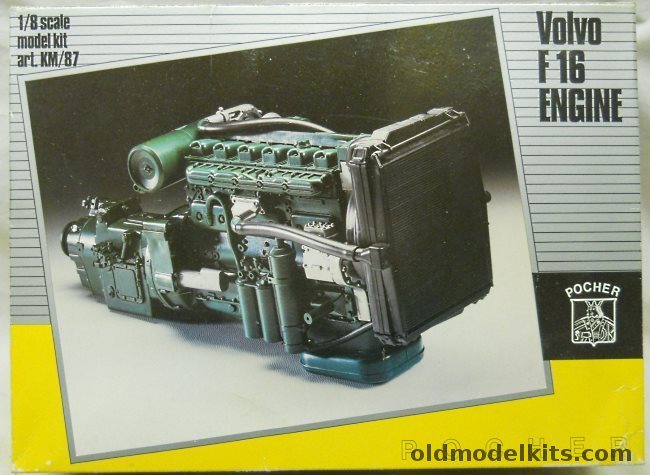 Pocher 1/8 Volvo F16 Engine, KM87 plastic model kit